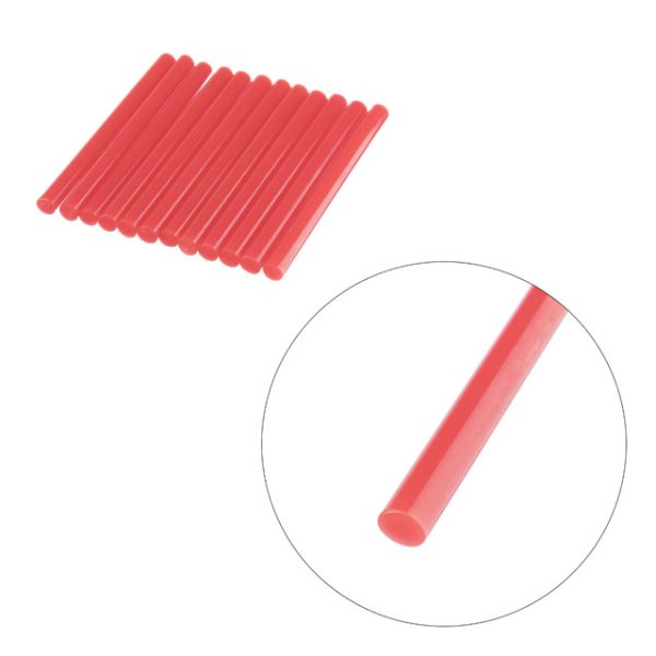 Комплект клейових стрижнів червоних, 7,4×100 мм, 12 шт. INTERTOOL RT-1043