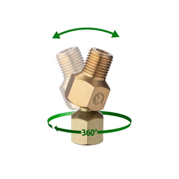 Шарнір поворотний, внутрішня різьба 1/4" - зовнішня різьба 1/4", латунь, STORM INTERTOOL PT-2210