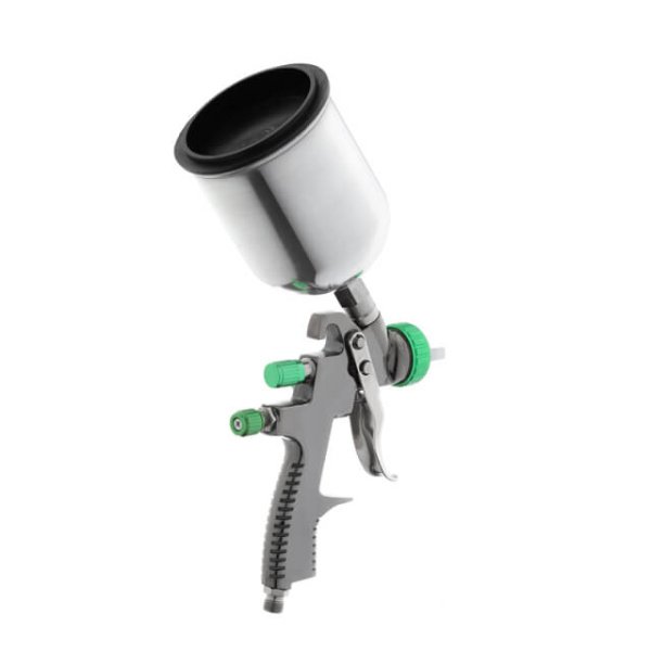 Фарбопульт пневматичний LVLP GREEN, професійний, форсунка: 1,3 мм, верхній металевий бачок: 600 мл, 1,5 бар INTERTOOL PT-0131