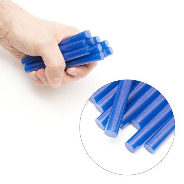 Комплект клейових стрижнів блакитних, 11,2×100 мм, 12 шт. INTERTOOL RT-1052