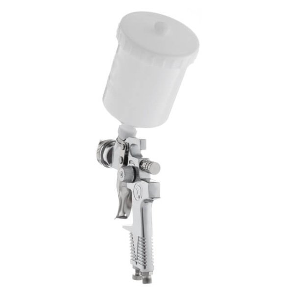 Фарбопульт пневматичний HVLP, форсунка: 1,3 мм, верхній пластиковий бачок: 600 мл, 3 бар INTERTOOL PT-0106