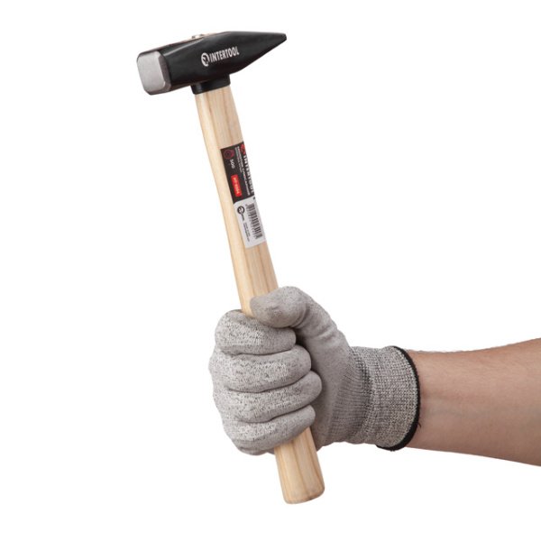 Молоток слюсарний 500 г, ручка ясен INTERTOOL HT-0254