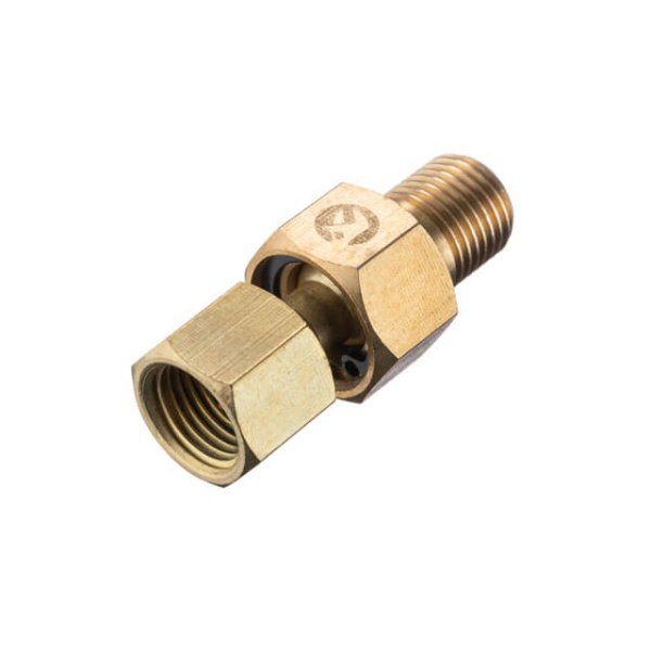 Шарнір поворотний, внутрішня різьба 1/4" - зовнішня різьба 1/4", латунь, STORM INTERTOOL PT-2210