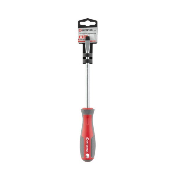 Викрутка шлицьова, SL8,0×150 мм, Cr-V INTERTOOL VT-3312