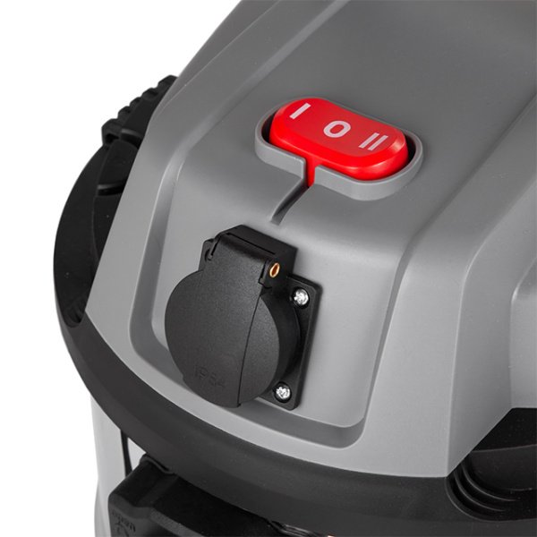 Пилосос промисловий 30 л, 1400 Вт, сухе, вологе прибирання, багаторазовий спонж-фільтр, фільтр-пакет INTERTOOL DT-1030