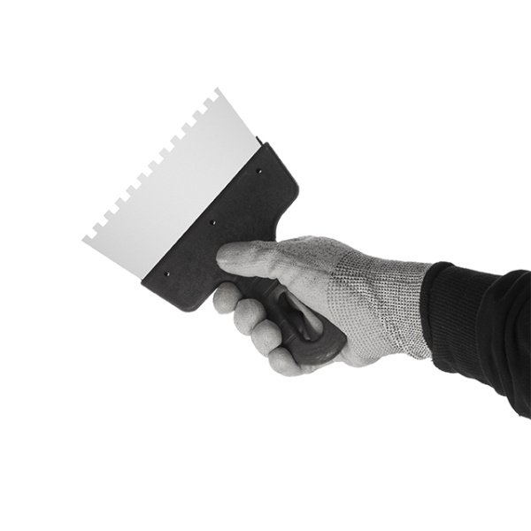 Шпатель із нержавіючої сталі, 150 мм, зуб: 6×6 мм INTERTOOL KT-2156