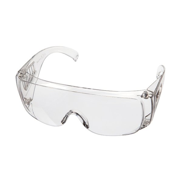 Окуляри захисні, прозорі, лінзи полікарбонат, заушники полікарбонат, захист від удару, оптичний клас 1 INTERTOOL SP-0081