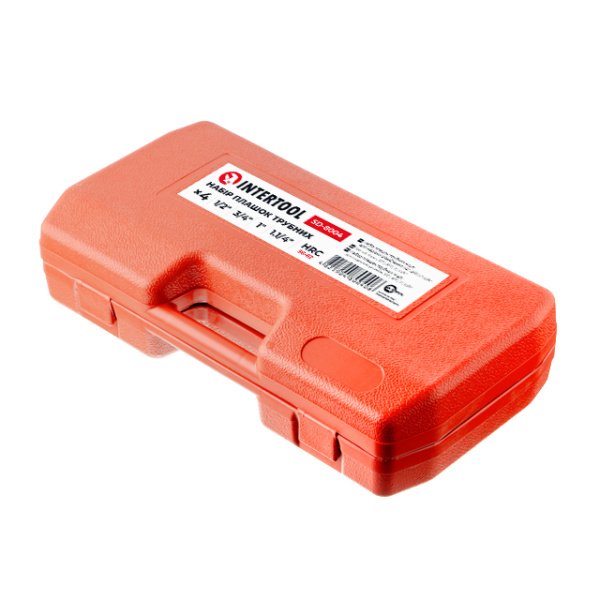 Набір плашок трубних 4 шт, для нарізання різьби: 1/2", 3/4", 1", 1 1/4" INTERTOOL SD-8004
