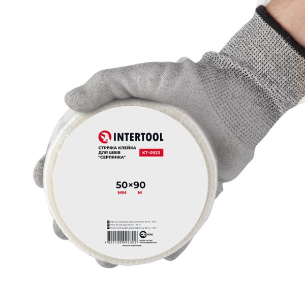 Стрічка клейка для швів "серпянка", 90 м, 50 мм INTERTOOL KT-0923