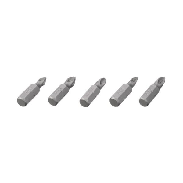 Набір викруткових насадок, PH1, PH2, PZ1, PZ2, 1/4"×25 мм, ACR, S2, 5 од., STORM INTERTOOL VT-0210