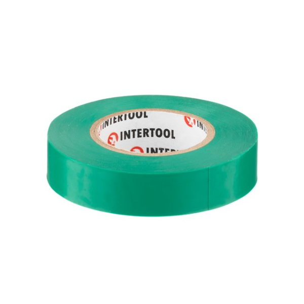 Стрічка ізоляційна 0.15мм*17мм*20м зелена INTERTOOL IT-0051