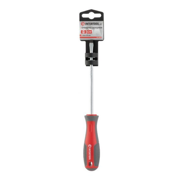 Викрутка шлицьова, SL5,0×125 мм, Cr-V INTERTOOL VT-3307