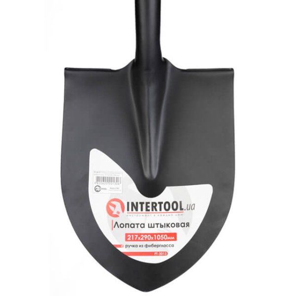 Лопата штикова, ручка з фібергласу, 217х290х1050 мм INTERTOOL FT-2013