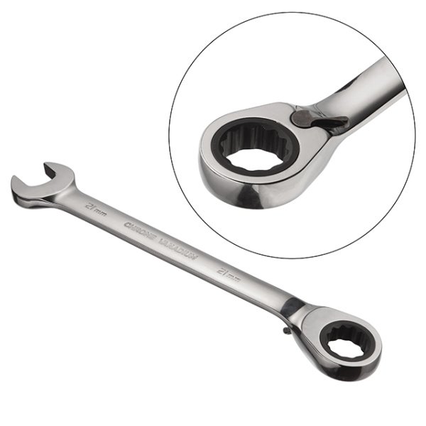 Ключ комбінований із тріскачкою 21 мм, CrV, PROF DIN3113 INTERTOOL XT-1321