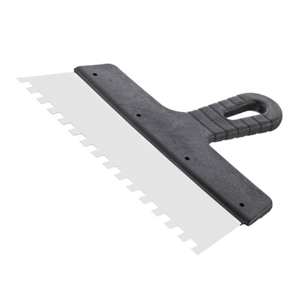 Шпатель із нержавіючої сталі, 250 мм, зуб: 8×8 мм INTERTOOL KT-2258