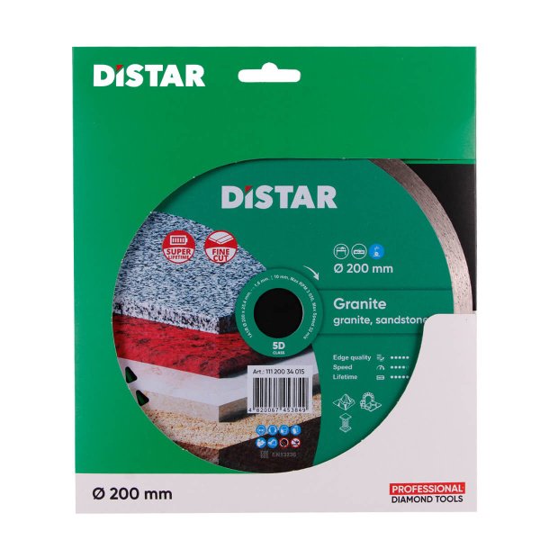 Круг алмазний вiдрiзний Distar 1A1R 200x1,6x10x25,4 Granite