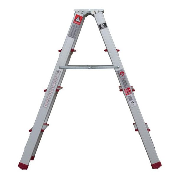 Стрем'янка алюмінієва двостороння 4 сходинки, висота 880 мм INTERTOOL LT-1104