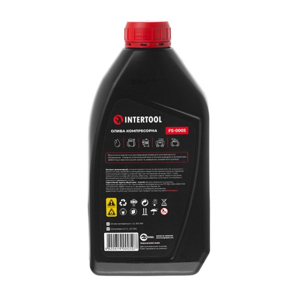 Олива компресорна, 1 л, ISO 100 INTERTOOL FS-0005