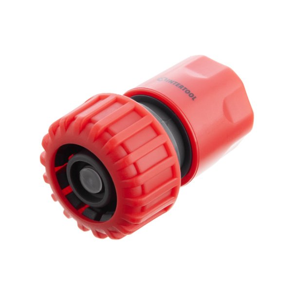 З'єднувач 1/2" з аквастопом для шланга 3/4" INTERTOOL GE-1020