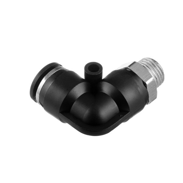 З'єднання цангове L-образне для поліуретанових та ін. шлангів 10 мм, 1/4" зовнішня різьба INTERTOOL PT-2333