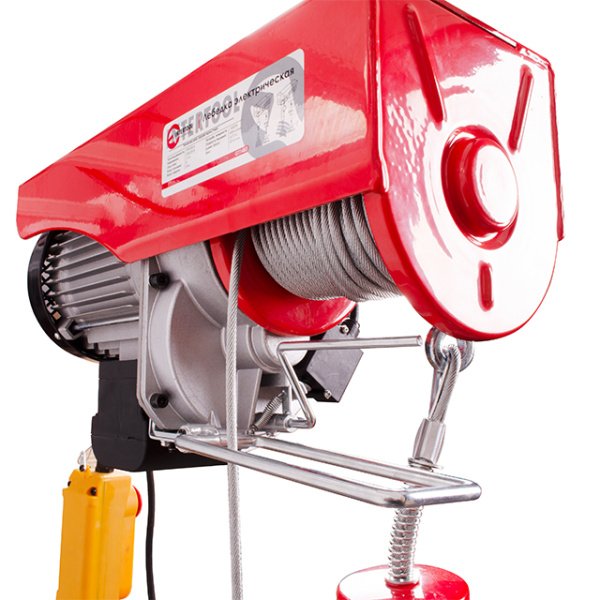 Лебідка електрична, 230 В, 1,6 кВт, 500/999 кг, трос: 5,6 мм × 12 м INTERTOOL GT1483