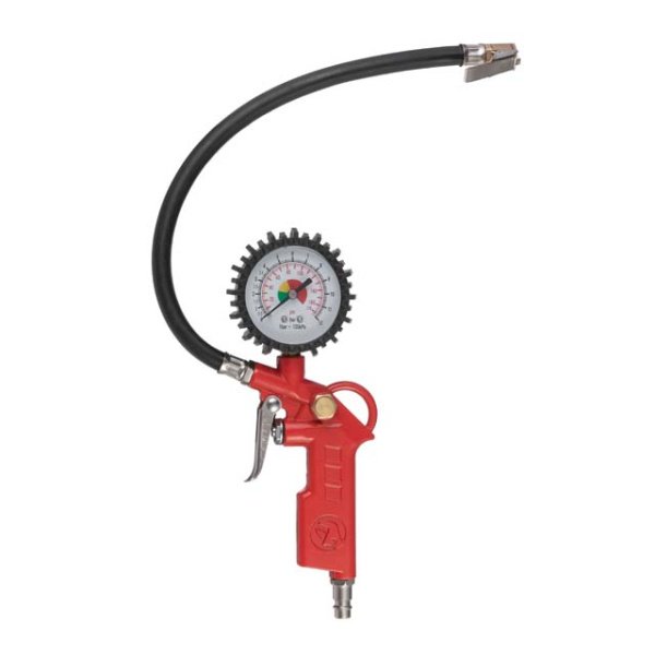 Набір пневмоінструментів 6 од., пістолет для накачування шин, продувальний пістолет, шланг поліуретановий 5 м, три наконечники INTERTOOL PT-1500