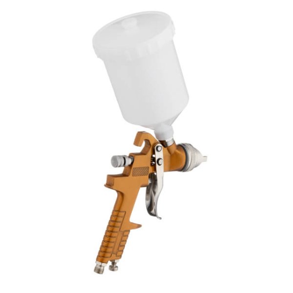 Фарбопульт пневматичний HVLP, форсунка: 1,5 мм, верхній пластиковий бачок: 600 мл, 3 бар INTERTOOL PT-0110