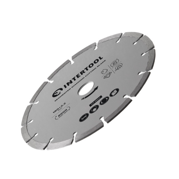 Диск відрізний сегментний алмазний, 180мм, 16-18% INTERTOOL CT-1004