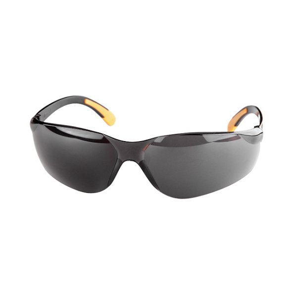 Окуляри захисні, затемнені, лінзи полікарбонат, заушники полікарбонат, захист від удару INTERTOOL SP-0088