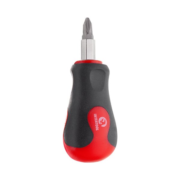 Викрутка міні 4 в 1 з двосторонніми насадками, Cr-V INTERTOOL VT-1010