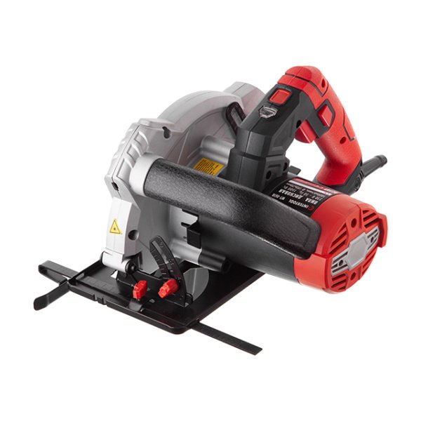 Пила дискова 1500 Вт, 5800 об/хв, кут 90-45°, глибина розпилу 65-43 мм, диск 190*20 мм, 24 зуба, лазер INTERTOOL WT-0618