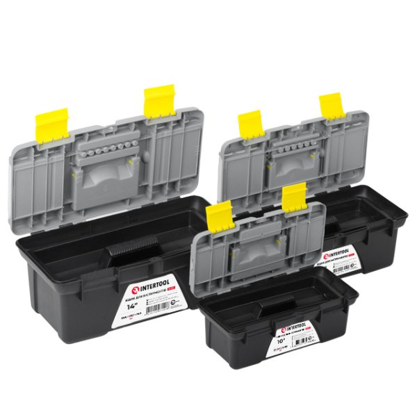 Комплект ящиків для інструментів, 3 од. (BX-0310 10", BX-0312 12", BX-0314 14") INTERTOOL BX-0303