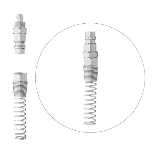 Перехідник з пружиною зі спірального або прямого шланга 5,5×8 мм на відповідну частину швидкороз'ємного з'єднання INTERTOOL PT-1835