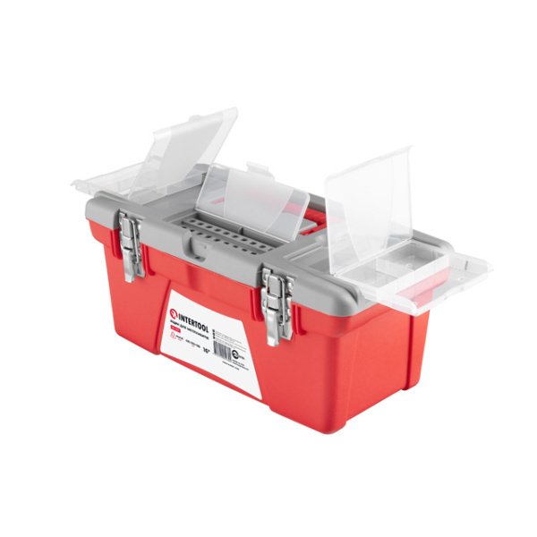 Ящик для інструменту з металевими замками, 16" 415*210*190 мм INTERTOOL BX-0516