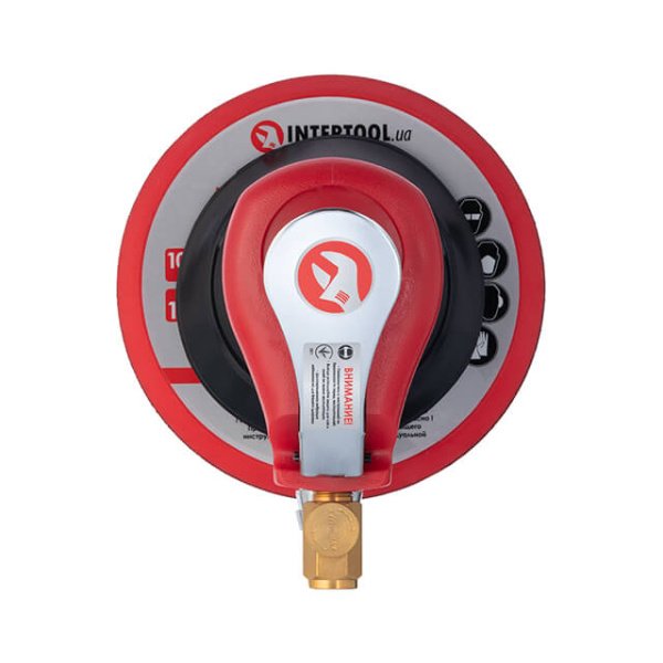 Шліфмашина пневматична ексцентрикова 150 мм, до 6,3 атм, 9000 об/хв, 340 л/хв INTERTOOL PT-1007