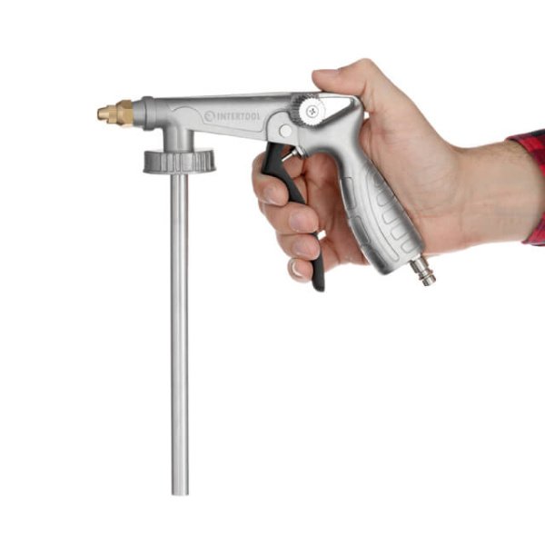 Пістолет для нанесення гравітексу, пневматичний, з гнучкою насадкою INTERTOOL PT-0703