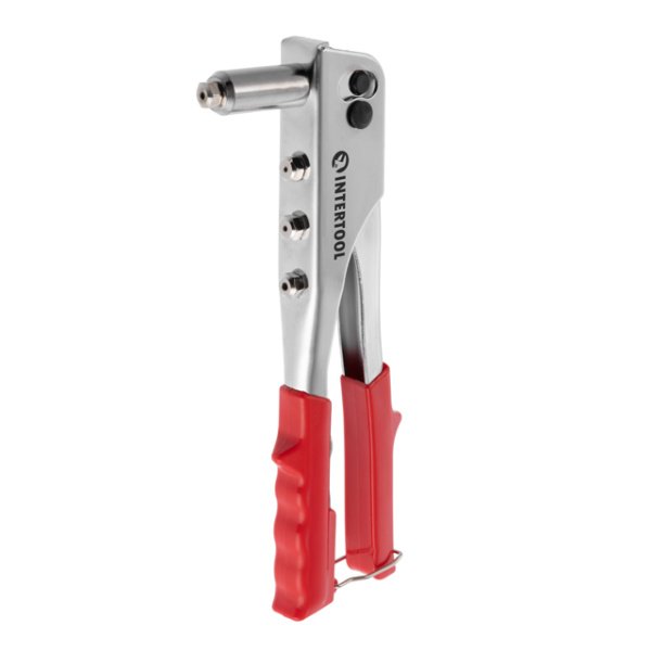 Пістолет заклепувальній посилений, 250 мм, діаметр застосовуваної заклепки: 2,4, 3,2, 4,0, 4,8 мм INTERTOOL RT-0004