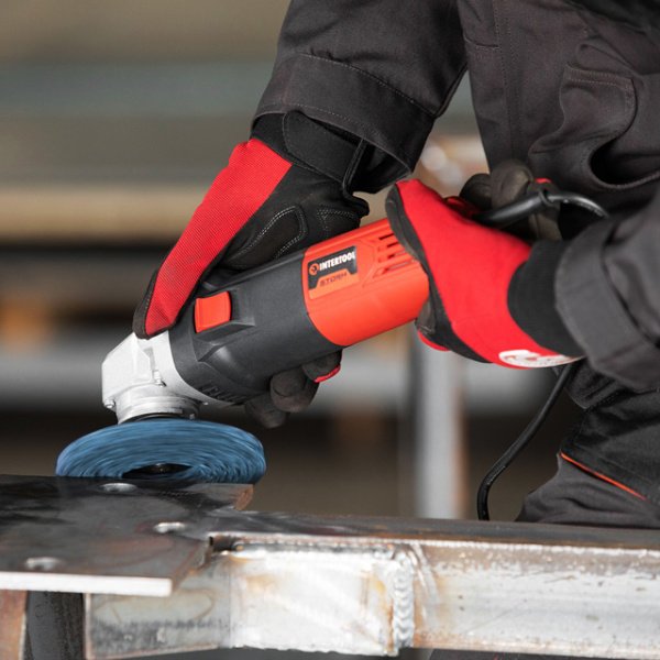 Диск зачисний із спіненого абразиву, блакитний, 125×22,2×13 мм, P46, T27, 7600 об/хв INTERTOOL BT-0604