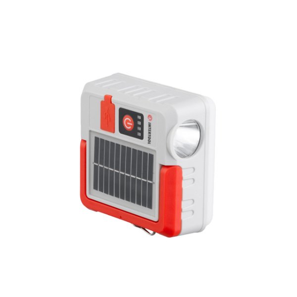 Ліхтар кемпінговий, 1 LED + 28 SMD, 300 лм, сонячна панель, PowerBank INTERTOOL LB-0216