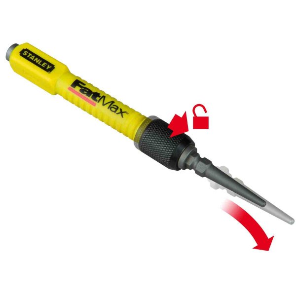 Пробоєць FatMax® Interchangeable Nail Set з переставним наконечником 0,8 мм+1,6 мм, завдовжки 76 мм STANLEY 1-58-501