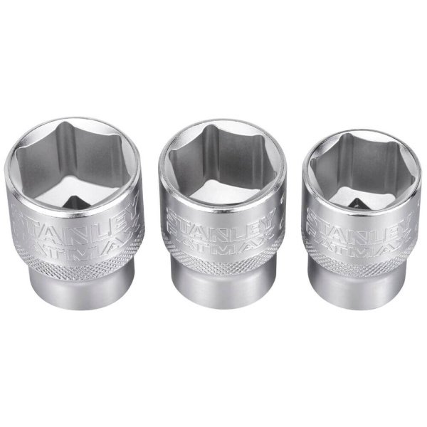 Набір торцевих головок 1/2 Maxi Drive, із шестигранним профілем, 3 шт: 21, 22 24 мм. STANLEY FMMT17095-0