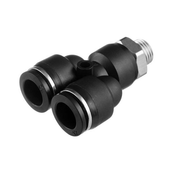 З'єднання цангове Y-образне для поліуретанових та ін. шлангів 12×12 мм, 1/4" зовнішня різьба INTERTOOL PT-2379