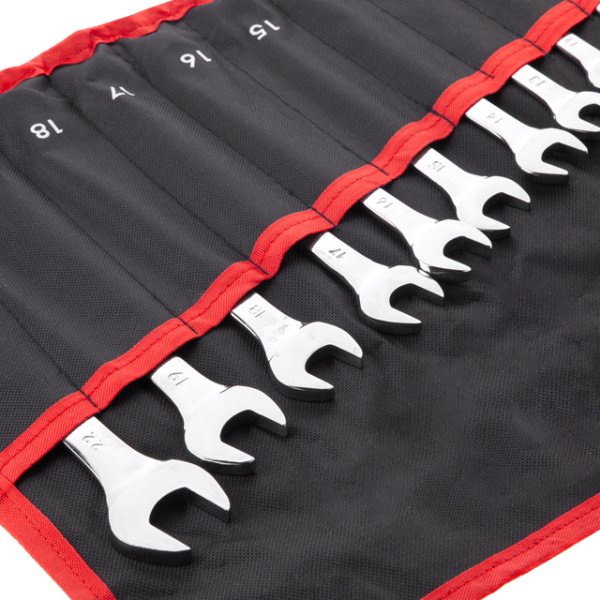 Набір ключів комбінованих 15шт.(6мм-19мм; 22мм) в чохлі; PROF DIN3113 INTERTOOL XT-1514