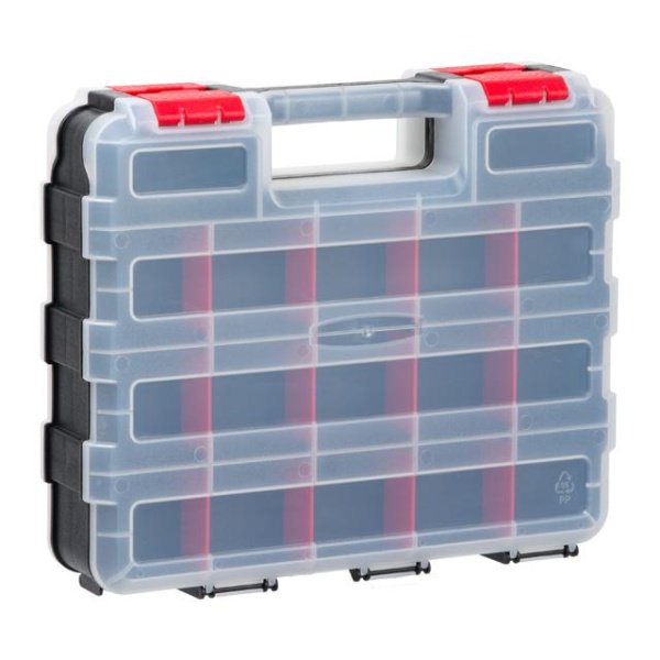 Пластиковий органайзер, двосторонній, 12.5", 2 в 1, 320*270*80 мм INTERTOOL BX-4022