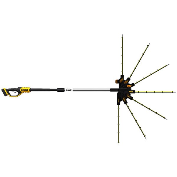 Кущоріз акумуляторний щітковий зі штангою DeWALT DCMPH566P1