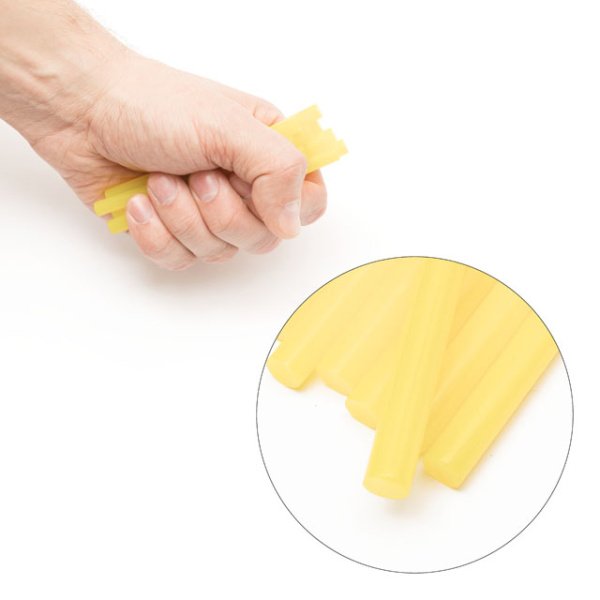 Комплект клейових стрижнів жовтих, 7,4×100 мм, 12 шт. INTERTOOL RT-1050