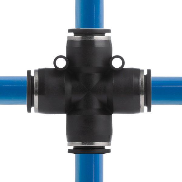 З'єднання цангове Х-образне для поліуретанових та ін. шлангів 12 мм INTERTOOL PT-2369