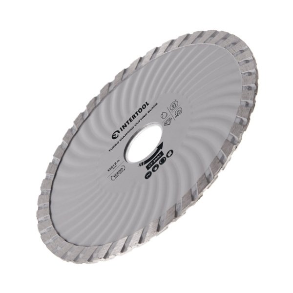 Диск відрізний алмазний Turbo, 125 мм, 16-18%, 12200 об/хв INTERTOOL CT-2002