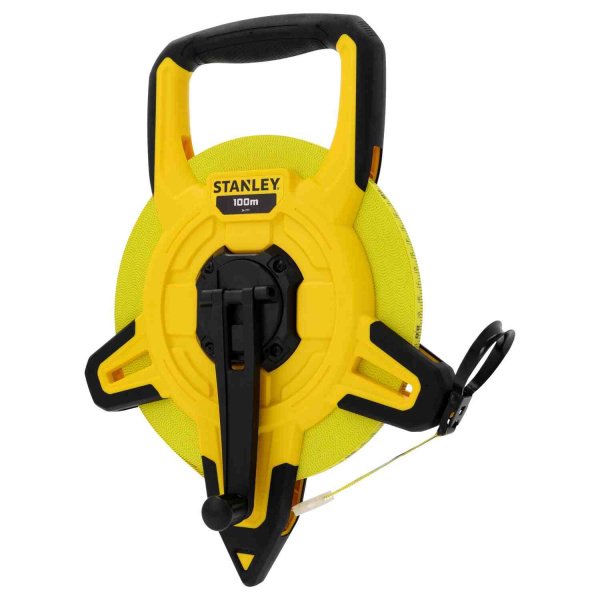 Рулетка вимірювальна PowerWinder Fiberglass довжиною 100 м, шириною 12.7 мм, стрічка зі скловолокном STANLEY 2-34-777