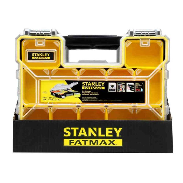 Органайзер професійний FATMAX SHALLOW PRO METAL LATCH, вологозахисний, розмірами 446x74x357 мм STANLEY 1-97-517